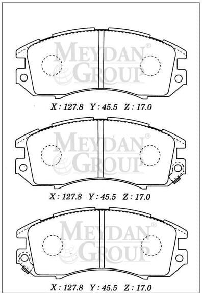 SUBARU IMPREZA- 97/98; ÖN FREN BALATASI (DİSK) (127,8X45,5X17) (DAIWA)