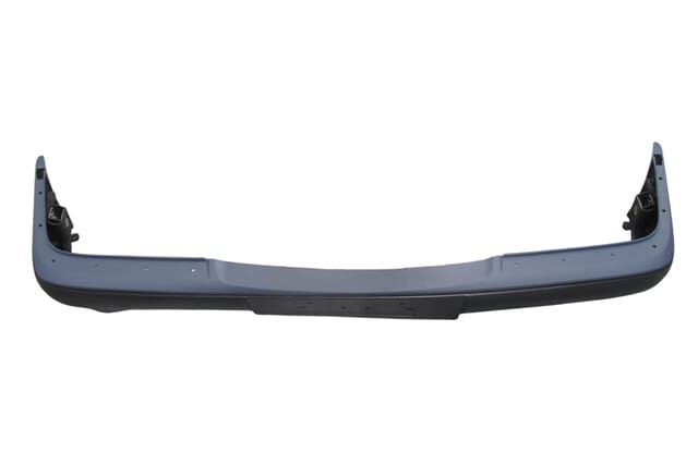 MERCEDES E CLASS- W210- 96/99; ÖN TAMPON GRİ (SİS DELİKLİ/DARBE EMİCİLİ/BANDLI)(ELEGANCE/AVANGARD)