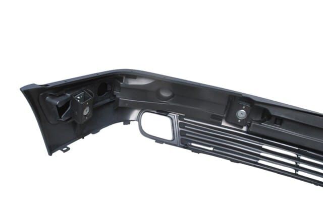 MERCEDES E CLASS- W210- 96/99; ÖN TAMPON GRİ (SİS DELİKLİ/DARBE EMİCİLİ/BANDLI)(ELEGANCE/AVANGARD)