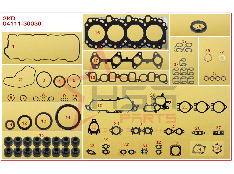 2007-2014 Toyota Hilux Vigo Takım Conta SKC'Lİ 04111-0L080-SKCLİ