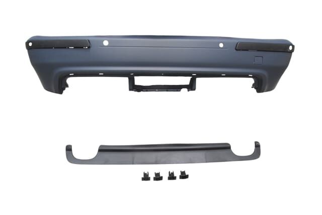 BMW 5 SERI- E39- 01/03; ARKA TAMPON ASTARLI (SEN.YUVALI/KARLIKLI/BANTLI)(ÇİFT EGZ D./ÇEK.KAPAKLI)M5