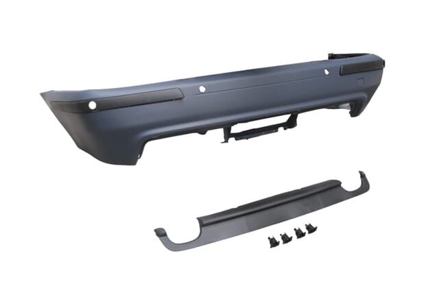 BMW 5 SERI- E39- 01/03; ARKA TAMPON ASTARLI (SEN.YUVALI/KARLIKLI/BANTLI)(ÇİFT EGZ D./ÇEK.KAPAKLI)M5