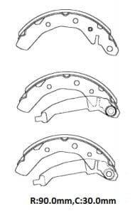 DAEWOO TICO.- 97/99; ARKA FREN PABUCU (90X30) (BRAMAX)