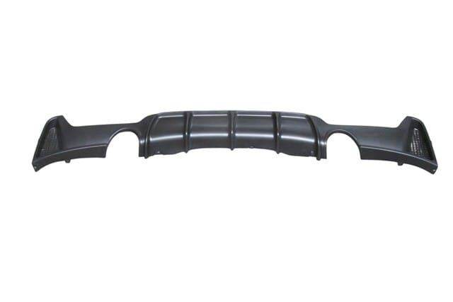 BMW 4 SERI- F32- 13/17; KARLIK (ARKA TAMPON ALTI) SIYAH (ÇİFT EGZOS DELİKLİ) (M-PERFORMANCE/LCI)