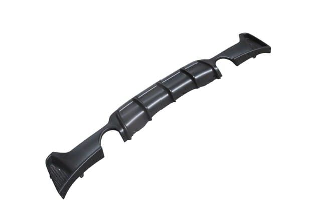 BMW 4 SERI- F32- 13/17; KARLIK (ARKA TAMPON ALTI) SIYAH (ÇİFT EGZOS DELİKLİ) (M-PERFORMANCE/LCI)