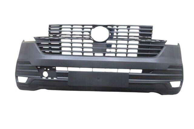 VOLKSWAGEN TRANSPORTER- T7.5- 19/24; ÖN TAMPON SİYAH PANJURLU/SENSÖR DELİKSİZ (PANELVAN)(TYG)