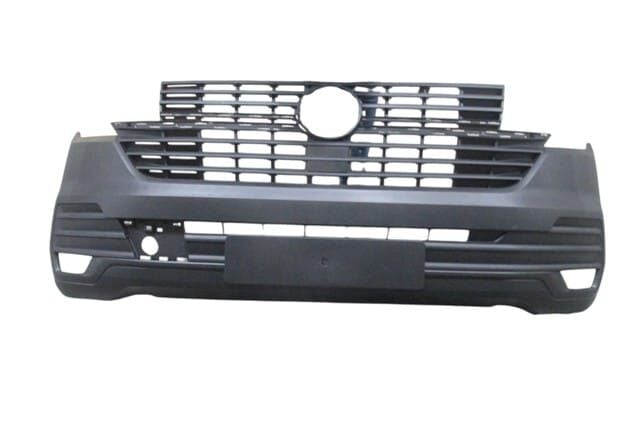 VOLKSWAGEN TRANSPORTER- T7.5- 19/24; ÖN TAMPON SİYAH PANJURLU/SENSÖR DELİKSİZ (PANELVAN)(TYG)