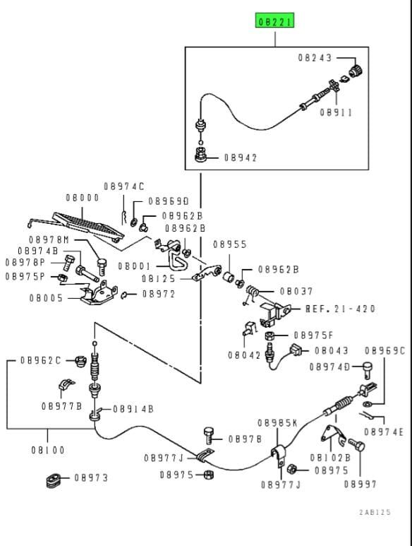 MITSUBISHI CANTER- FE635/659- 98/06; JİKLE TELİ (SH)