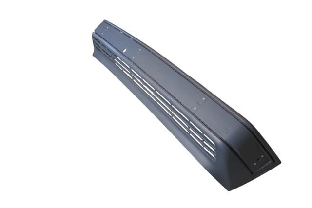 MERCEDES E CLASS- W124- 93/95; ÖN TAMPON GRİ (BANTSIZ/ÜST KISMI NİKELAJ DELİKLİ/ŞOK EMİCİLİ)