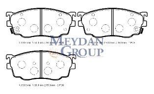 MAZDA 626- SD/HB- 98/01; ÖN FREN BALATASI (DİSK)(131,50X53X16)(FMK)