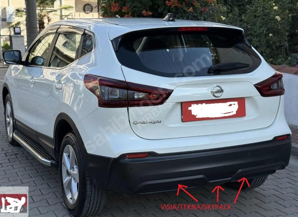 NISSAN QASHQAI- J11- 17/21; ARKA TAMPON SİYAH (SENSÖR DELİKSİZ)(VISIA/TEKNA/SKYPACK)(TYG)