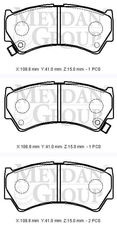 SUZUKI BALENO- 95/98; ÖN FREN BALATASI (DİSK) (108,8X41X15) (DAIWA)