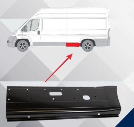 FIAT DUCATO- 07/14; ARKA ÇAMURLUK AĞZI ALT SACI SOL (ARKA TEKER ÖNÜ)