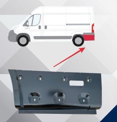 FIAT DUCATO- 07/14; ARKA ÇAMURLUK AĞZI ALT SACI SOL (ARKA TEKER ARKASI)