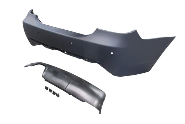 BMW 5 SERI- E60- 07/10; ARKA TAMPON (KARLIKLI/ASTARLI/ÇEK. KAPAKLI/SENSÖR DELİKLİ 18MM) (M-TECH/LCI)