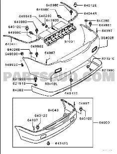 MITSUBISHI LANCER- 04/08; ARKA TAMPON BRAKETİ SOL (TW)