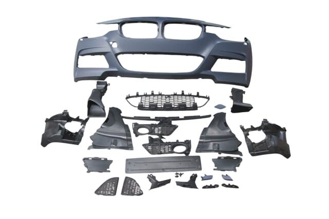 BMW 3 SERI- F30- 12/18; ÖN TAMPON KOMPLE (IZGARALI/PLAKA PLASTİKLİ) (F.YIK.LI) (M-TECH/LCI)