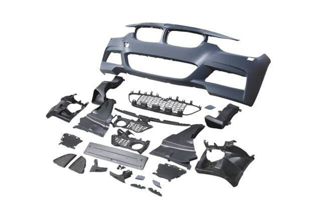 BMW 3 SERI- F30- 12/18; ÖN TAMPON KOMPLE (IZGARALI/PLAKA PLASTİKLİ) (F.YIK.LI) (M-TECH/LCI)