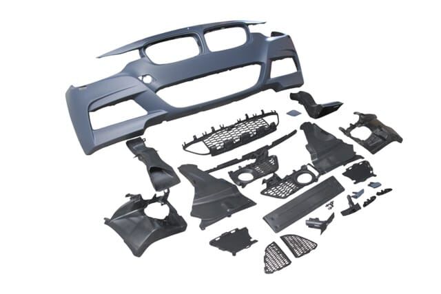 BMW 3 SERI- F30- 12/18; ÖN TAMPON KOMPLE (IZGARALI/PLAKA PLASTİKLİ) (F.YIK.LI) (M-TECH/LCI)