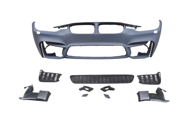 BMW 3 SERI- F30- 12/18; ÖN TAMPON ASTARLI (SİS DELİKSİZ KAPAK/IZGARALI/F.YIK.LI/ÇEK.KAPAKLI)M3/STYLE