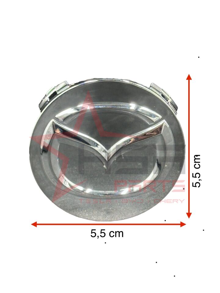 2004-2015 Mazda 3 Jant Göbeği (Gri) (5,6 Cm) (Uyumlu Araçlar: Mazda 6 Jant Göbeği / Mazda 2 Jant Göbeği) BS1A-37-19X/BBM2-37-190