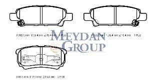MITSUBISHI LANCER- 04/08; ARKA FREN BALATASI 1,6/1,8/2,0(DİSK)(105,9X32,5X15,4/85,5X35,5X15,4)DAIWA)