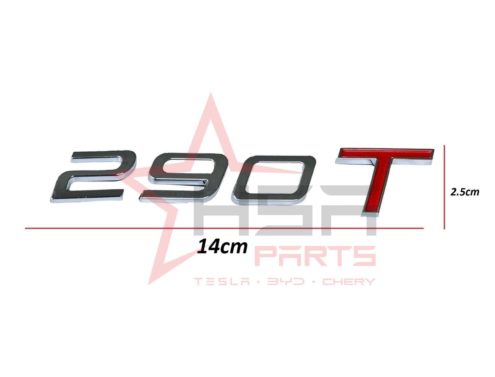 Chery Tiggo 7 Pro Arka Bagaj Yazısı Krom (290t Yazısı) 2022-2024 (609001155AA)