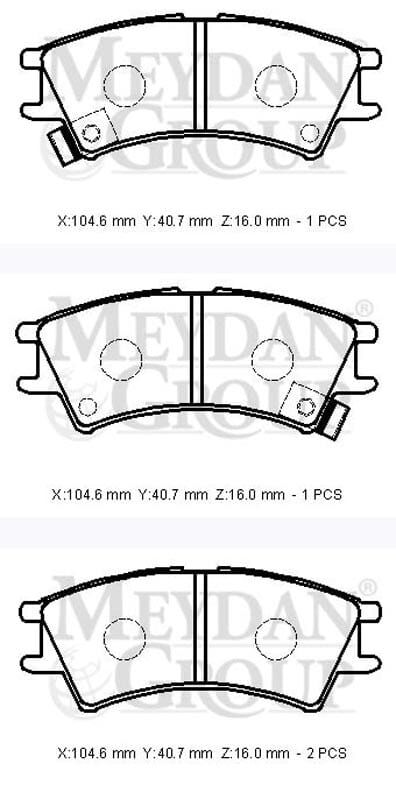 HYUNDAI ATOS- 98/03; ÖN FREN BALATASI (DİSK) (104,6X40,7X16) (DAIWA)