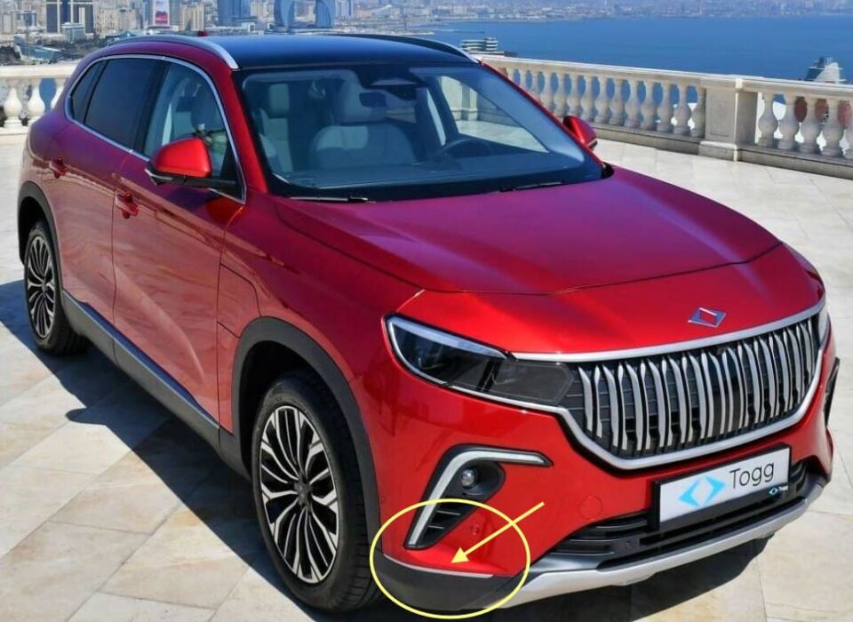 TOGG T10X- 23/25; ÖN TAMPON ALT ÇITASI SAĞ GRİ