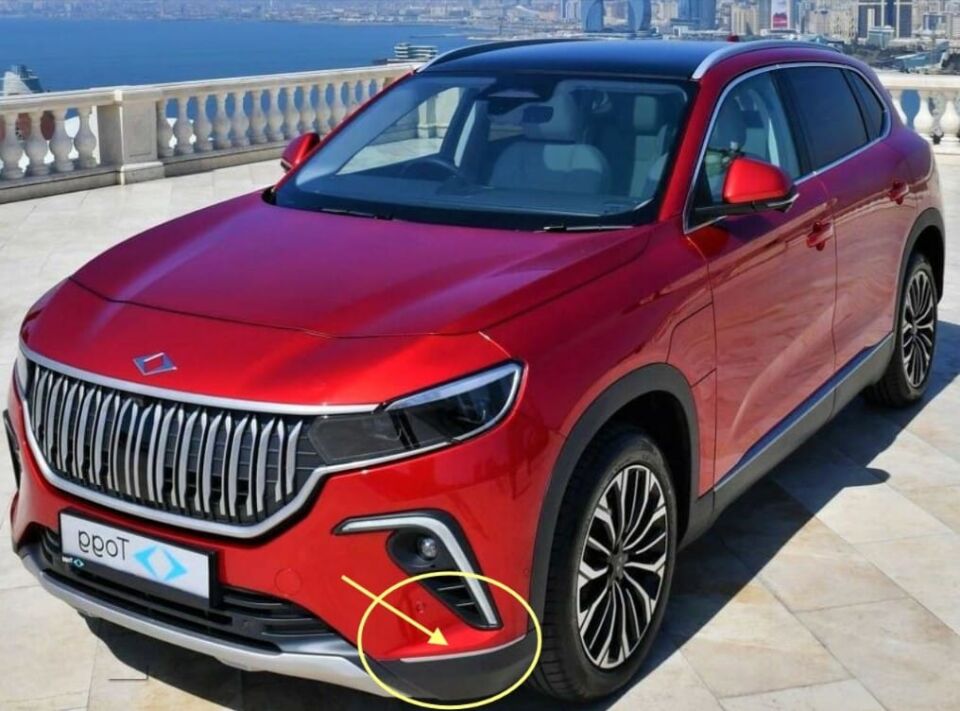 TOGG T10X- 23/25; ÖN TAMPON ALT ÇITASI SOL GRİ