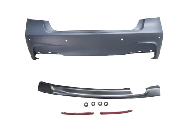 BMW 3 SERI- F30- 12/14; ARKA TAMPON ASTARLI (SENSÖR YUVALI/KARLIKLI/REFLEKTÖRLÜ) (M-TECH)