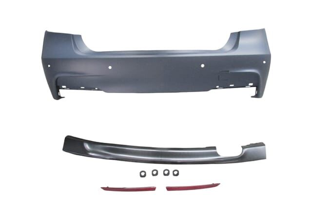 BMW 3 SERI- F30- 12/14; ARKA TAMPON ASTARLI (SENSÖR YUVALI/KARLIKLI/REFLEKTÖRLÜ) (M-TECH)