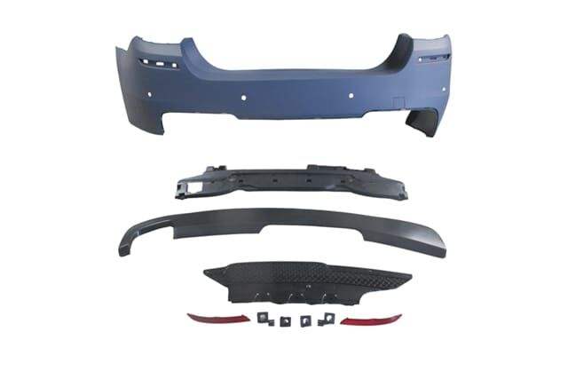 BMW 5 SERI- F10- 10/16; ARKA TAMPON ASTARLI(SEN.YUVALI/REFLEKTÖRLÜ/KARLIKLI)(TEK EGZ.D.Lİ)M-TECH-LCI