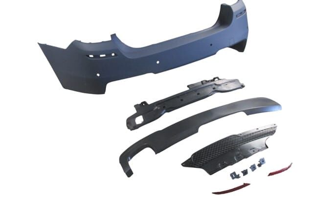 BMW 5 SERI- F10- 10/16; ARKA TAMPON ASTARLI(SEN.YUVALI/REFLEKTÖRLÜ/KARLIKLI)(TEK EGZ.D.Lİ)M-TECH-LCI