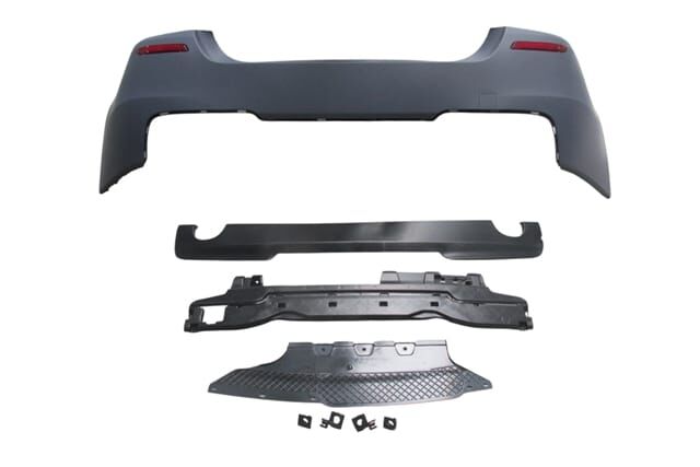 BMW 5 SERI- F10- 10/16; ARKA TAMPON ASTARLI(SEN.YUVALI/REFLKTRLÜ/KARLIKLI) (ÇİFT EGZ.D.Lİ)M-TECH-LCI