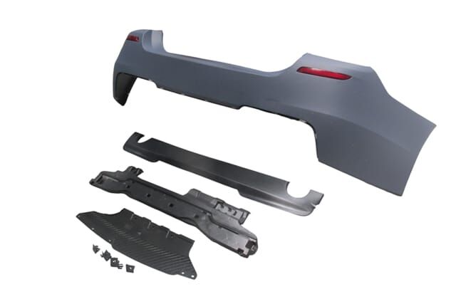 BMW 5 SERI- F10- 10/16; ARKA TAMPON ASTARLI(SEN.YUVALI/REFLKTRLÜ/KARLIKLI) (ÇİFT EGZ.D.Lİ)M-TECH-LCI