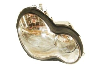 MERCEDES C CLASS- W203- 03/07; FAR LAMBASI SAĞ VAKUM AYARLI/MERCEKSİZ/ŞEFFAF CAM/5PİNLİ(H7/H7)