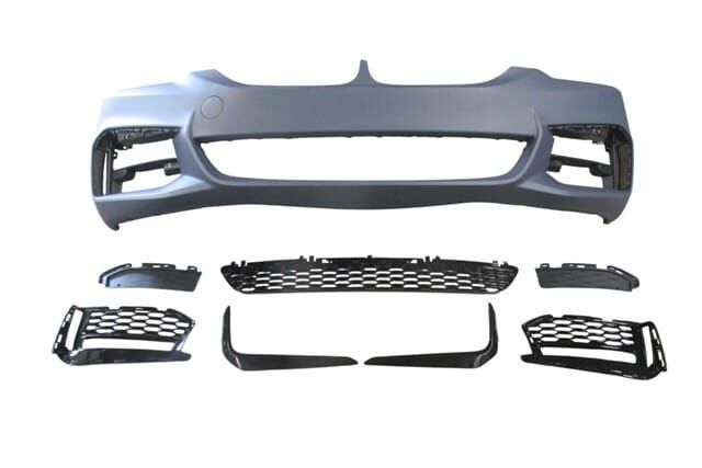 BMW 5 SERI- G30- 17/20; ÖN TAMPON ASTARLI (SİS KAPAKLI/SİS KAP. ÇITALI/IZGARALI) (SENSÖR D.Lİ)M-TECH