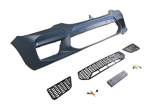 BMW 5 SERI- G30- 17/20; ÖN TAMPON (SİS DELİKSİZ KAPAK/IZGARALI/PLAKA PL./SEN.D.Lİ) (F90/M5/STYLE)