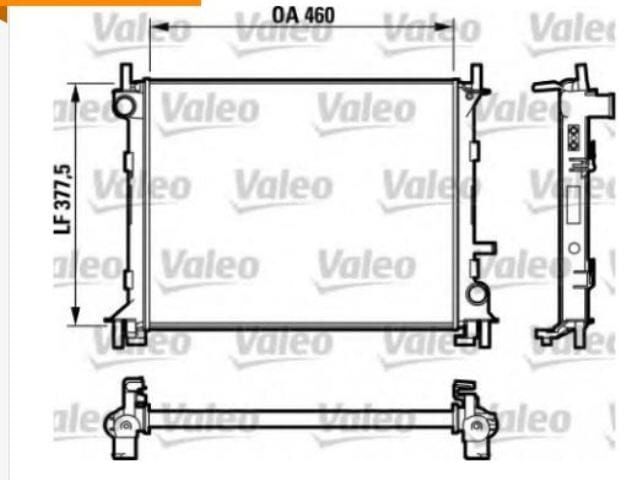 FORD FOCUS- SD/HB- 98/05; SU RADYATÖRÜ ALÜMİNYUM 1,4/1,6CC BENZİNLİ/KLİMASIZ (PETEK 460/377.5 (V