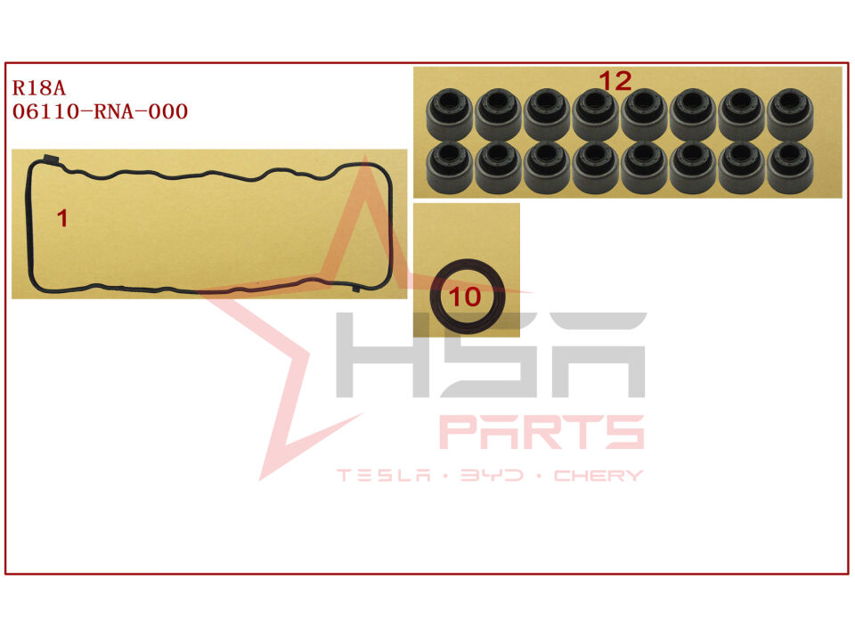 2007-2015 Honda Civic Üst Kapak Takım Conta 06110-RNA-000-ÜST
