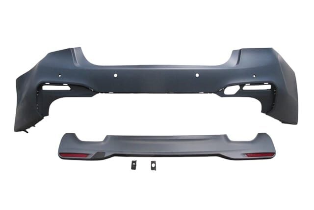 BMW 5 SERI- G30- 17/20; ARKA TAMPON ASTARLI (ÇEKÇ KAPAKLI/KARLIKLI/BRAKETLİ/SENSÖR DELİKLİ) (M-TECH)