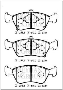 TOYOTA AVENSIS- 01/02; ÖN FREN BALATASI 1,6/1,8/2,0 (DİSK) (156,5X50X17) (DAIWA)