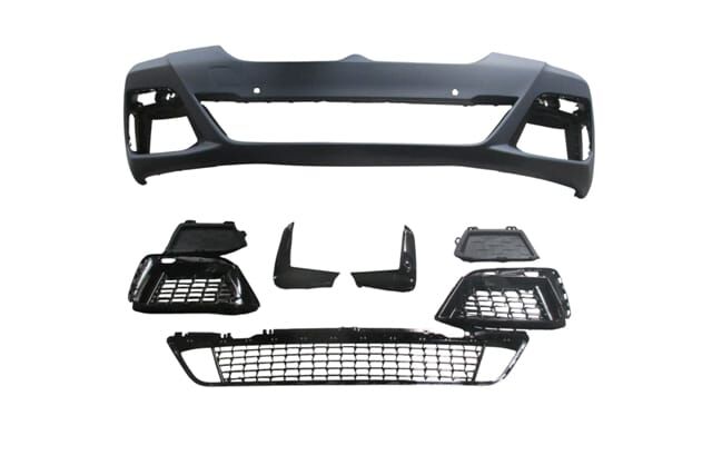 BMW 5 SERI- G30- 20/22; ÖN TAMPON ASTARLI(SİS DLKSİZ KAPAK/IZGARALI)(SENSÖR D.Lİ/ÇEKİ KAPAKLI)M-TECH