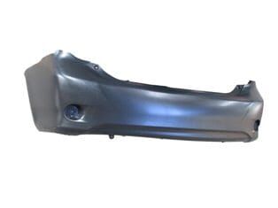 TOYOTA COROLLA- E150- 07/10; ARKA TAMPON SİYAH (REFLEKTÖR DELİKLİ (SENSÖR DELİKSİZ) (TYG)