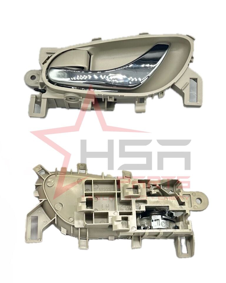 2015-2019 Nissan Navara Sol Ön İç Kapı Kolu (Gri/Krom) (Uyumlu Araçlar: 2014-2019 Nissan X-Trail Sol Ön İç Kapı Kolu) 80671-3SG0C-GRİ