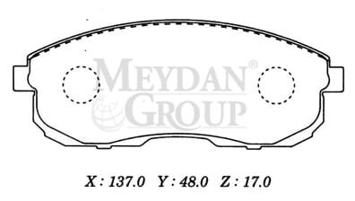 NISSAN MAXIMA- A32- 95/00; ÖN FREN BALATASI (DİSK) (137X48X17) (DAIWA)