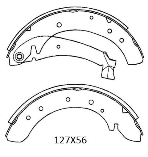 PEUGEOT BOXER- 94/02; ARKA FREN PABUCU 2,0/2,5/2,8 (127X56)(18 KİŞİLİK) (BRAMAX)