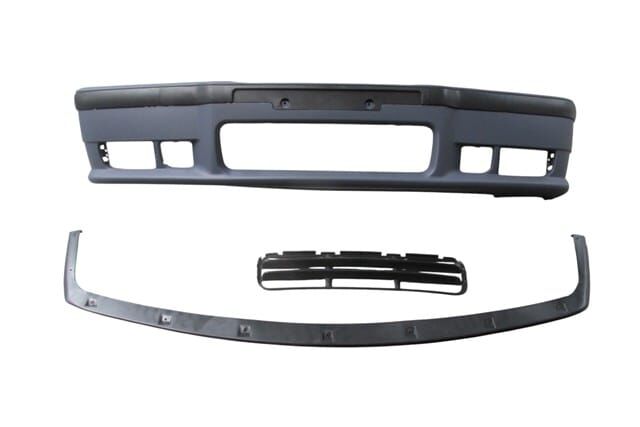 BMW 3 SERI- E36- 91/98; ÖN TAMPON ASTARLI (SPOİLERLİ/BANDLI/PANJURLU) (M-TECH/M3) (3 ÇITALI IZGARA)